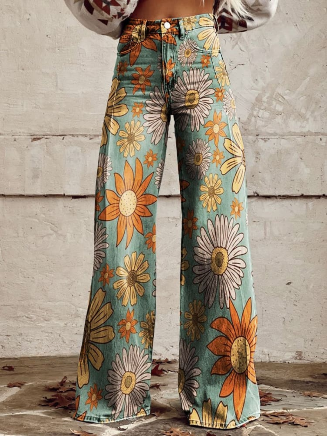 Félicie | Pantalon Large à Fleurs Vintage