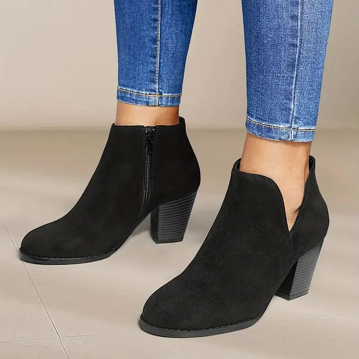 Delphine™ | BOTTINES FEMME AVEC TALON ÉPAIS