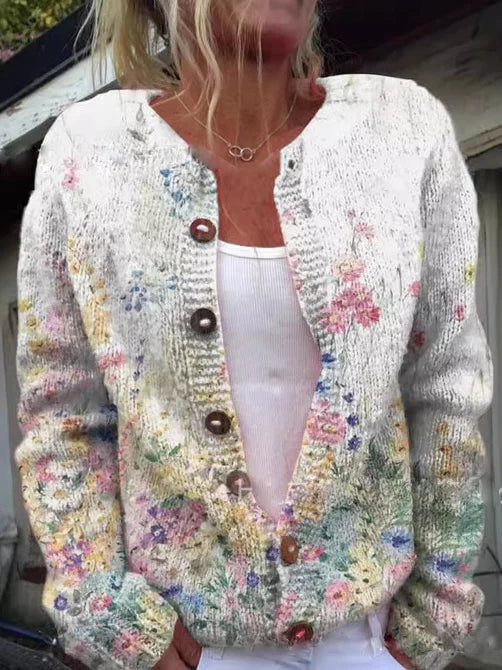 Cécile | Cardigan avec motif floral