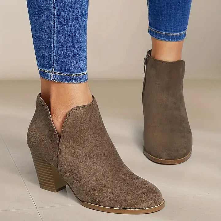 Delphine™ | BOTTINES FEMME AVEC TALON ÉPAIS