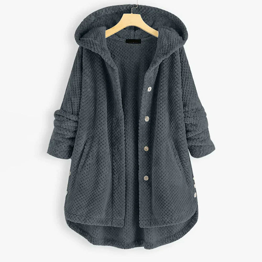 Adeline™ | Manteau Côtelé à Capuche