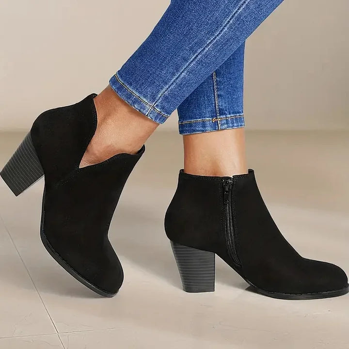 Delphine™ | BOTTINES FEMME AVEC TALON ÉPAIS