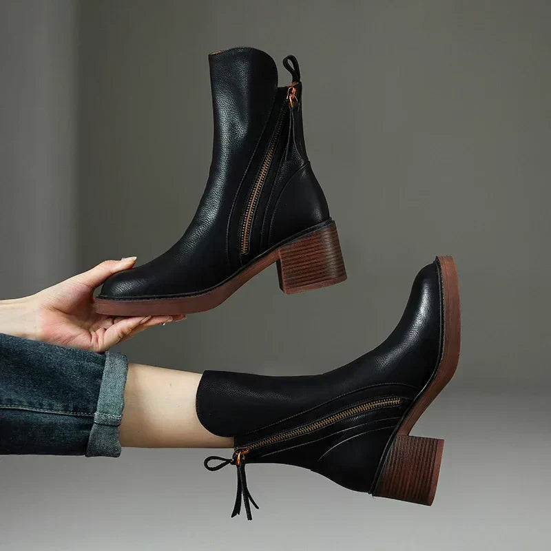 Émilie - Bottines en cuir premium