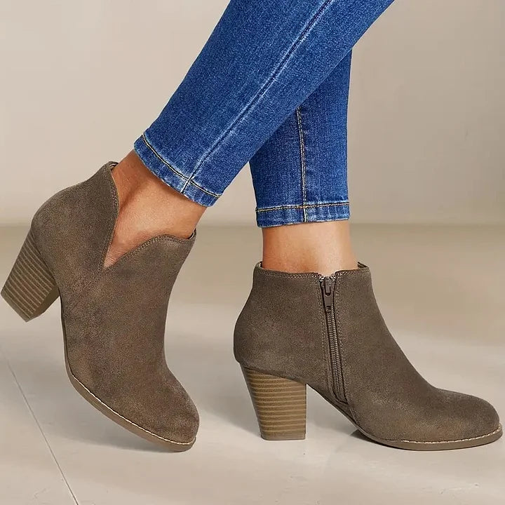 Delphine™ | BOTTINES FEMME AVEC TALON ÉPAIS