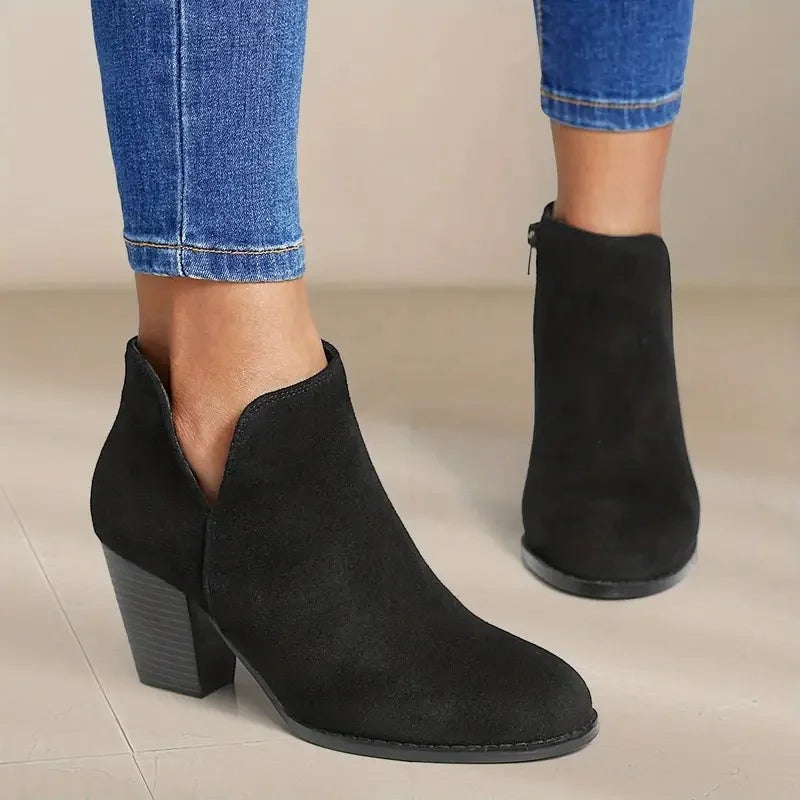 Delphine™ | BOTTINES FEMME AVEC TALON ÉPAIS