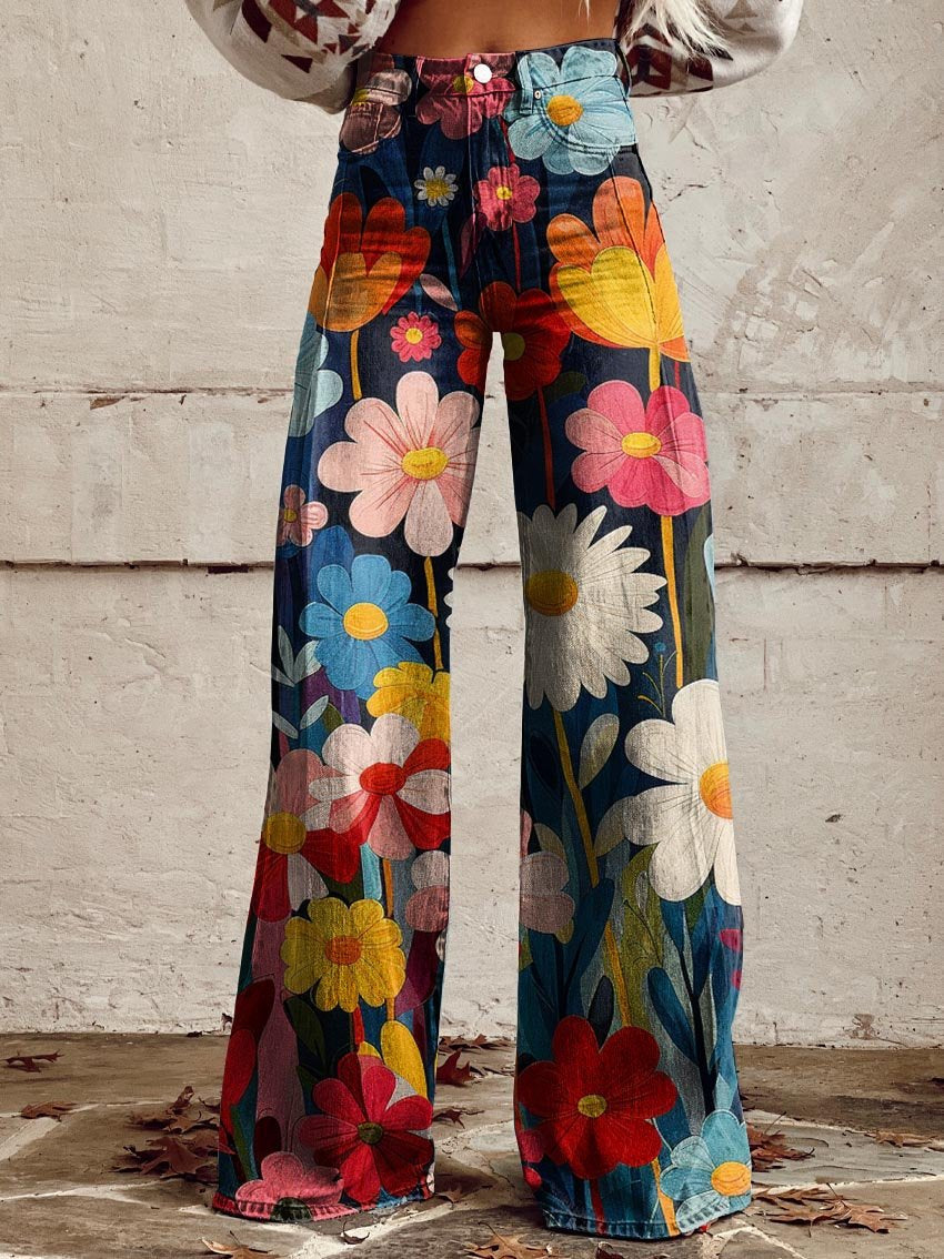 Chloé | Pantalon Large à Fleurs